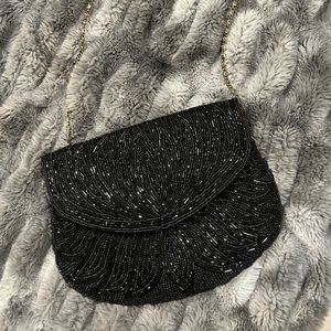Black cocktail party purse